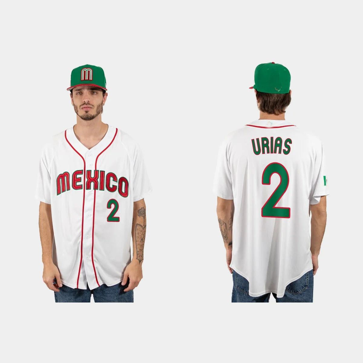 #2 LUIS URIAS MEXICO BASEBALL 2023 WORLD BASEBALL CLASSIC JERSEY ¨C WHITE Stitches Baseball Jerseys
