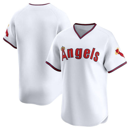 Los Angeles Angels Alternate Limited Jersey - White Stitched Baseball Jersey