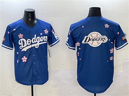 Los Angeles Dodgers Team Big Logo Royal 2025 Tokyo Series Limited Stitched Baseball Jersey
