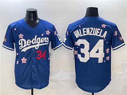 Los Angeles Dodgers #34 Fernando Valenzuela Royal 2025 Tokyo Series Limited Stitched Baseball Jersey