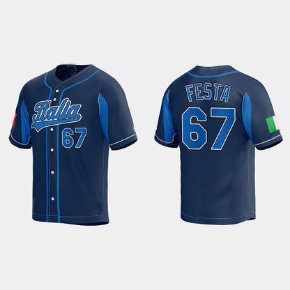 #67 MATT FESTA WORLD BASEBALL CLASSIC 2023 WORLD BASEBALL CLASSIC JERSEY ¨C NAVY Stitches Baseball Jerseys