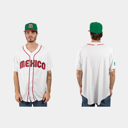 MEXICO BASEBALL 2023 WORLD BASEBALL CLASSIC JERSEY ¨C WHITE Stitches Baseball Jerseys