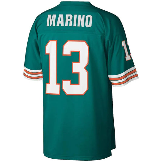 MN.Dolphins #13 Dan Marino Mitchell & Ness Aqua 1984 Legacy Replica Jersey Stitched American Football Jerseys