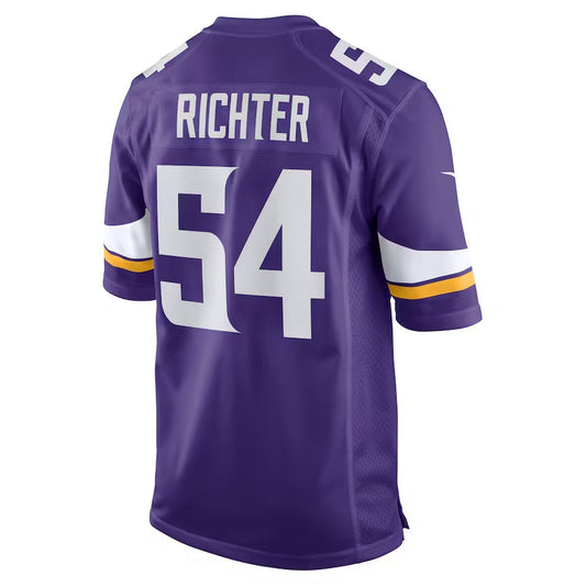 MN.Vikings #54 Bo Richter Purple Team Game Stitched American Football Jerseys