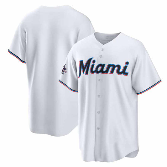 Miami Marlins 2025 All-Star Game Home Replica Jersey - White Stitched Baseball Jersey