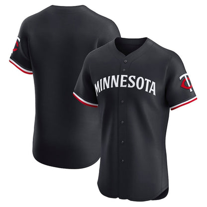 Minnesota Twins Alternate Vapor Premier Elite Patch Jersey - Navy Stitched Baseball Jersey