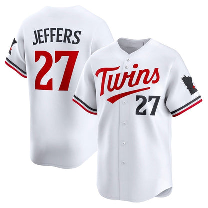 Minnesota Twins #27 Ryan Jeffers Home Limited Player Jersey - White Stitched Baseball Jersey