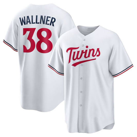 Minnesota Twins #38 Matt Wallner Home Replica Jersey - White Stitched Baseball Jersey