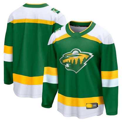 M.Wild Fanatics Alternate Premier Breakaway Jersey ¨C Green Stitched American Hockey Jerseys