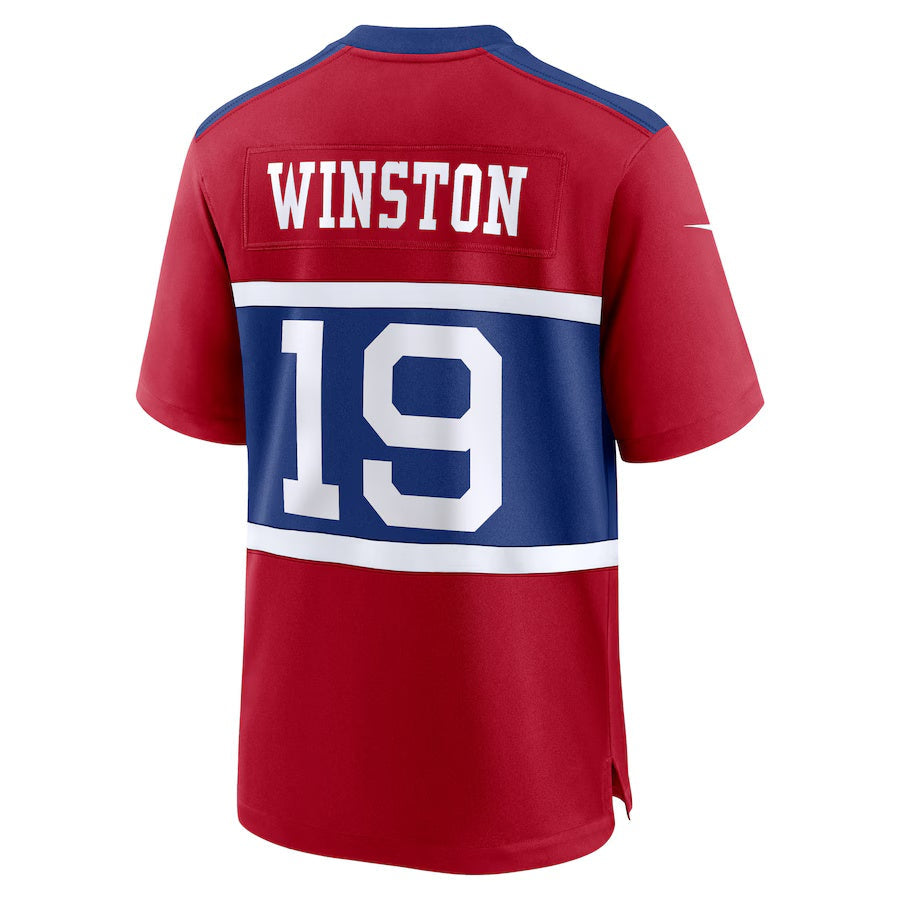 NY.Giants #19 Jameis Winston Century Red Alternate Game Stitched American Football Jerseys