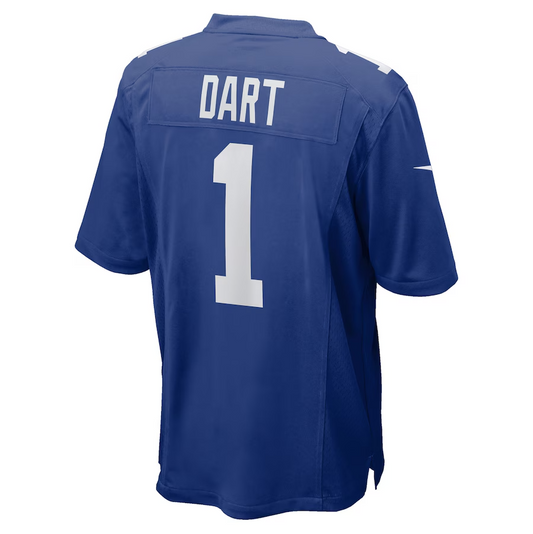 NY.Giants #1 Jaxson Dart Royal 2025 Draft First Round Pick Game Stitched American Football Jerseys