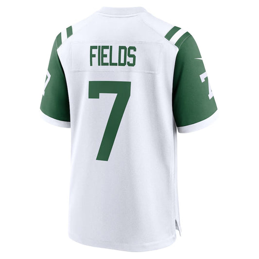 NY.Jets #7 Justin Fields White Alternate The Classic Game Stitched American Football Jerseys