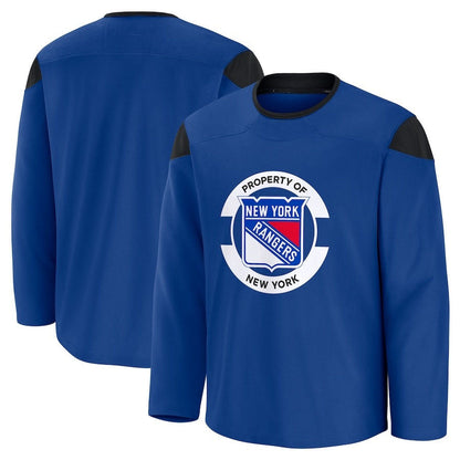NY.Rangers Fanatics Team Practice Jersey - Blue Stitched American Hockey Jerseys