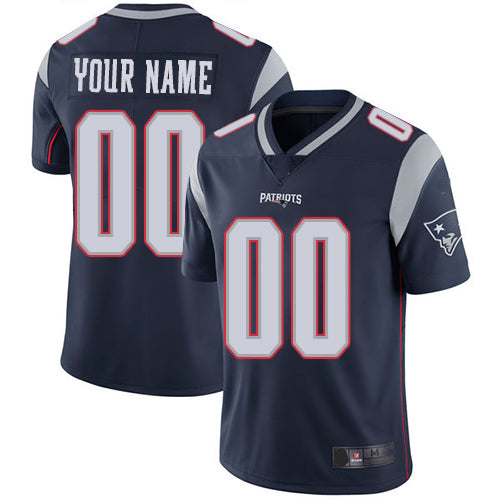 NE.Patriots Home Navy Blue Customized Vapor Untouchable Limited Jersey Stitched Football Jerseys