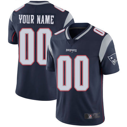 NE.Patriots Home Navy Blue Customized Vapor Untouchable Limited Jersey Stitched Football Jerseys
