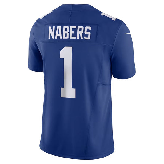 NY.Giants #1 Malik Nabers Royal Vapor F.U.S.E. Limited American Football Jerseys