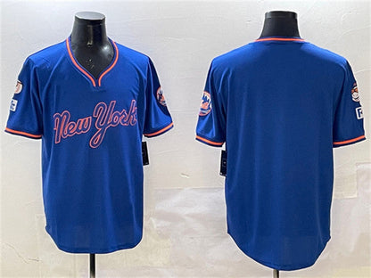 New York Mets Blank Royal 2025 Spring Training Stitched Baseball Jersey