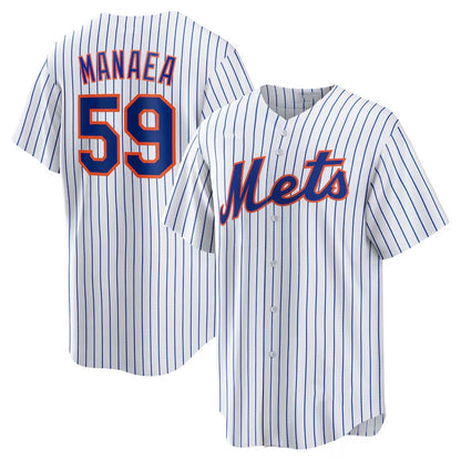 New York Mets #59 Sean Manaea Home Replica Jersey - White Stitched Baseball Jersey