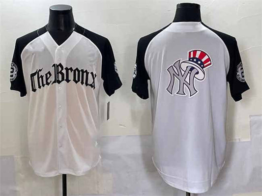 New York Yankees Team Big Logo White Black 'Gothic Legacy Edition' Vapor Premier Limited Stitched Baseball Jersey