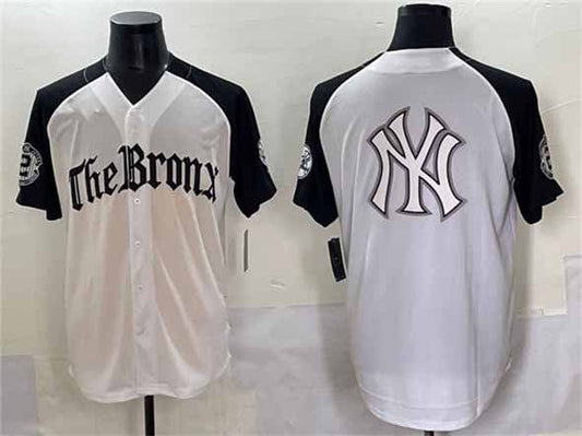 New York Yankees Team Big Logo White Black 'Gothic Legacy Edition' Vapor Premier Limited Stitched Baseball Jerseys