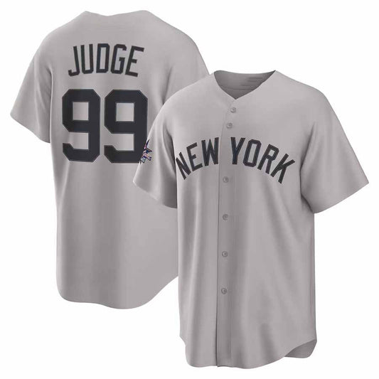 New York Yankees #99 Aaron Judge 2025 All-Star Game Road Limited Player Jersey - Gray Stitched Baseball Jersey