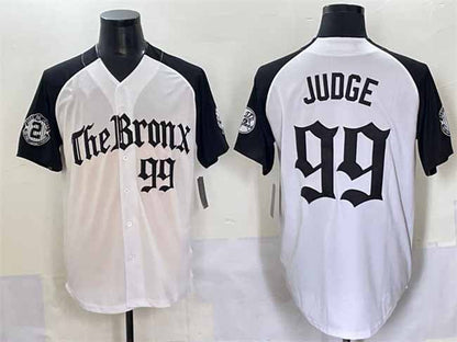 New York Yankees #99 Aaron Judge White Black 'Gothic Legacy Edition' Vapor Premier Limited Stitched Baseball Jersey