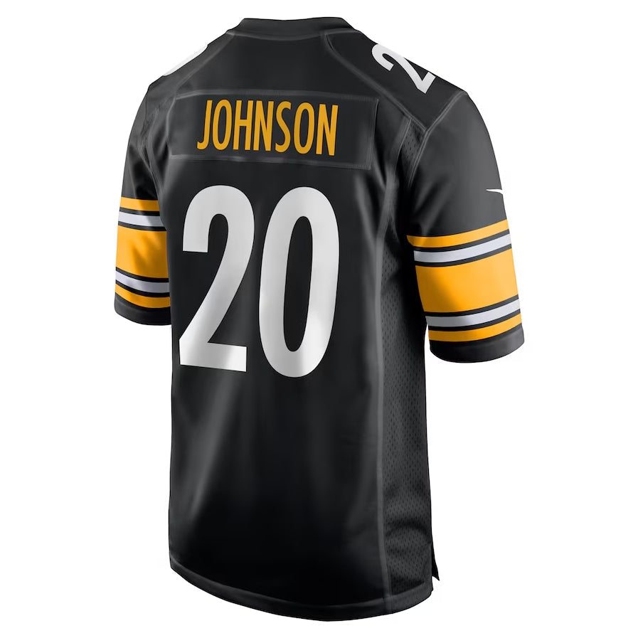 P.Steelers #20 Kaleb Johnson Black Team Game Stitched American Football Jerseys