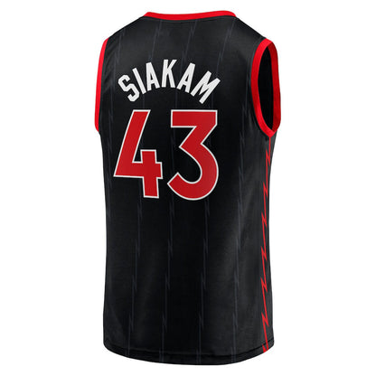 T.Raptors #43 Pascal Siakam Fanatics Branded 2020-21 Fast Break Replica Jersey  Black Statement Edition Stitched American Basketball Jersey