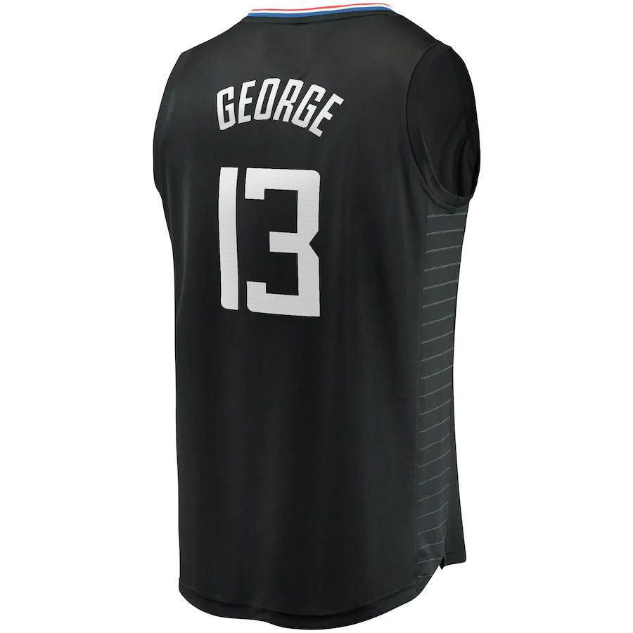 LA.Clippers #13 Paul George Fanatics Branded 2020-21 Fast Break Player Jersey  Black Statement Edition Stitched American Basketball Jersey