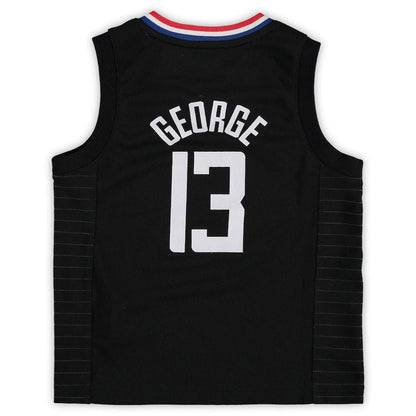 LA.Clippers #13 Paul George Jordan Brand Preschool 2020-21 Fast Break Replica Jersey  Statement Edition Black Stitched American Basketball Jersey