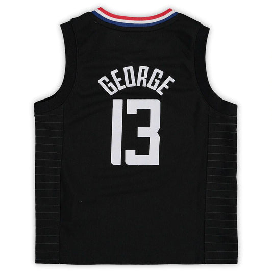 LA.Clippers #13 Paul George Jordan Brand Preschool 2020-21 Fast Break Replica Jersey  Statement Edition Black Stitched American Basketball Jersey