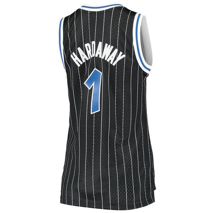 O.Magic #1 Penny Hardaway Mitchell & Ness Women's Black 1994-95 Hardwood Classics Swingman Jersey Black Stitched American Basketball Jersey