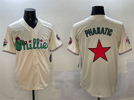 Philadelphia Phillies Phanatic Cream Limited Stitched Baseball Jersey