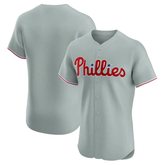 Philadelphia Phillies Road Elite Jersey - Gray Stitched Baseball Jersey