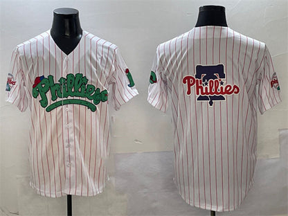 Philadelphia Phillies Team Big Logo White Phanatic Limited Stitched Baseball Jersey