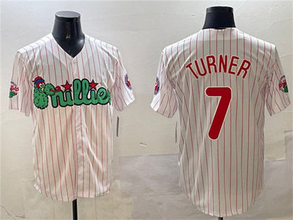 Philadelphia Phillies #7 Trea Turner White Phanatic Cool Base Stitched Baseball Jersey