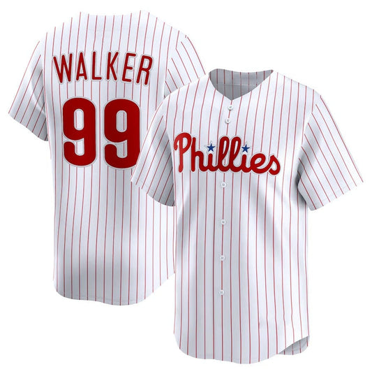 Philadelphia Phillies #99 Taijuan Walker Home Limited Player Jersey - White Stitched Baseball Jersey