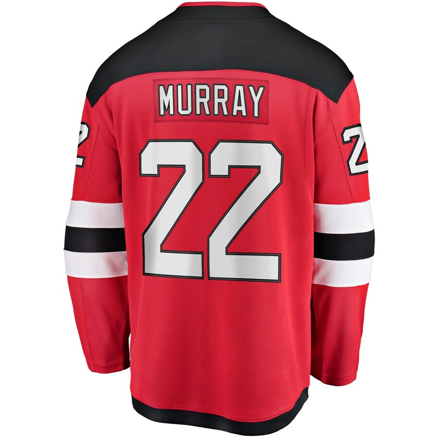 NJ.Devils #22 Ryan Murray Fanatics Branded Youth Breakaway Player Jersey Red Stitched American Hockey Jerseys