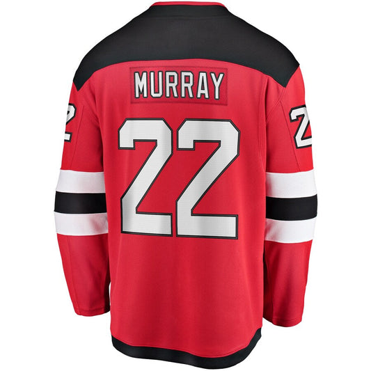 NJ.Devils #22 Ryan Murray Fanatics Branded Youth Breakaway Player Jersey Red Stitched American Hockey Jerseys