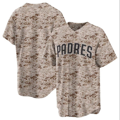 San Diego Padres USMC Alternate Replica Team Jersey - Camo Stitched Baseball Jersey