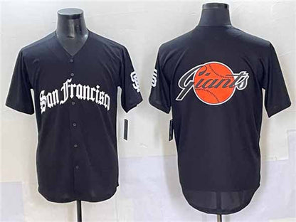 San Francisco Giants Team Big Logo Black 'Gothic Fog Edition' Vapor Premier Limited Stitched Baseball Jersey