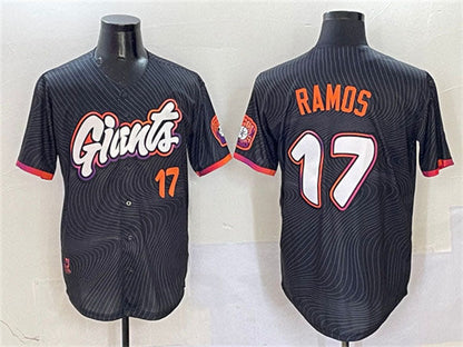 San Francisco Giants #17 Heliot Ramos Anthracite 2025 City Connect Limited Stitched Baseball Jersey