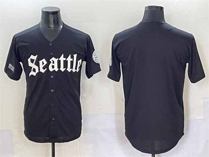 Seattle Mariners Blank Black 'Deep Sea Gothic Edition' Vapor Premier Limited Stitched Baseball Jersey