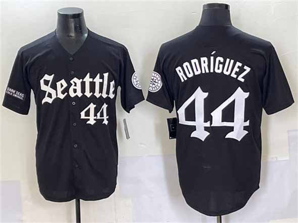 Seattle Mariners #44 Julio Rodr¨ªguez Black 'Deep Sea Gothic Edition' Vapor Premier Limited Stitched Baseball Jersey