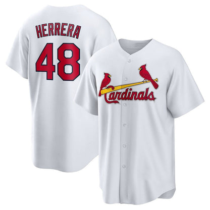 St. Louis Cardinals #48 Iv¨¢n Herrera Home Replica Jersey - White Stitched Baseball Jersey