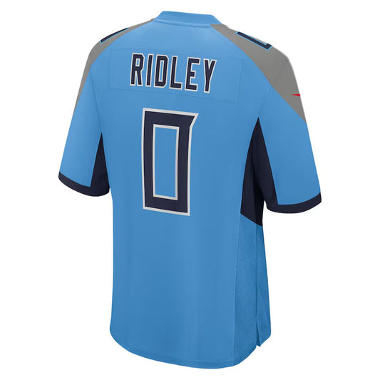 T.Titans #0 Calvin Ridley Light Blue Team Game Stitched American Football Jersey