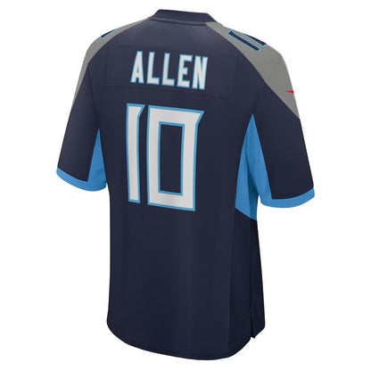 T.Titans #10 Brandon Allen Navy Team Game Stitched American Football Jersey