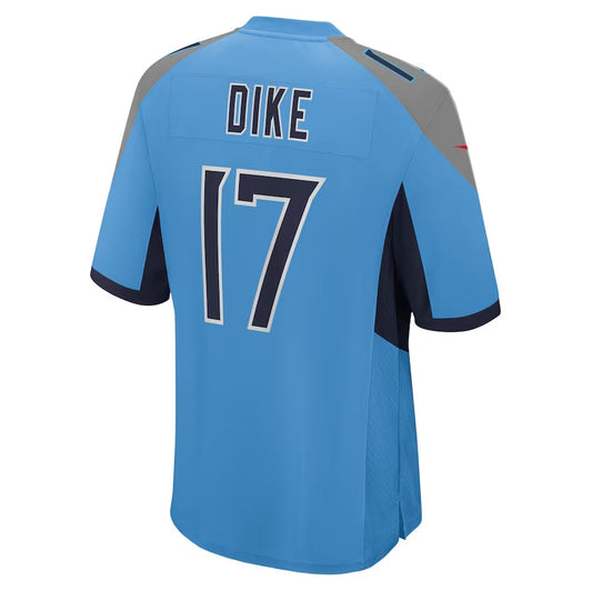 T.Titans #17 Chimere Dike Light Blue Team Game Stitched American Football Jersey