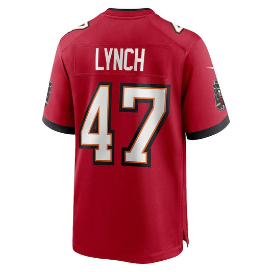 TB.Buccaneers #47 John Lynch Red 50th Anniversary Game Stitched American Football Jerseys