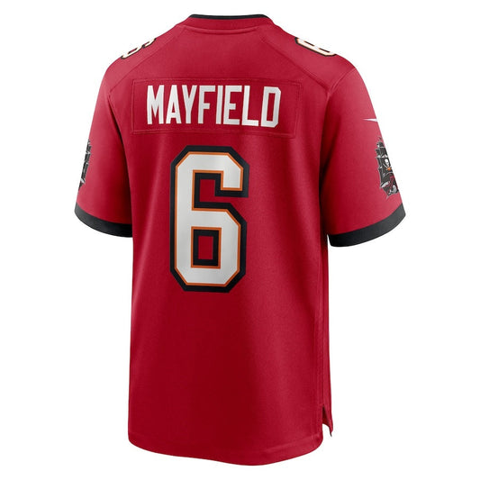 TB.Buccaneers #6 Baker Mayfield Red 50th Anniversary Game Stitched American Football Jerseys